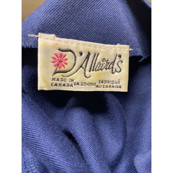 Vintage D’Allairds 70s 80s Pleated Dress MIDI Woman M/L Mod Secretary Canada - Picture 4 of 5